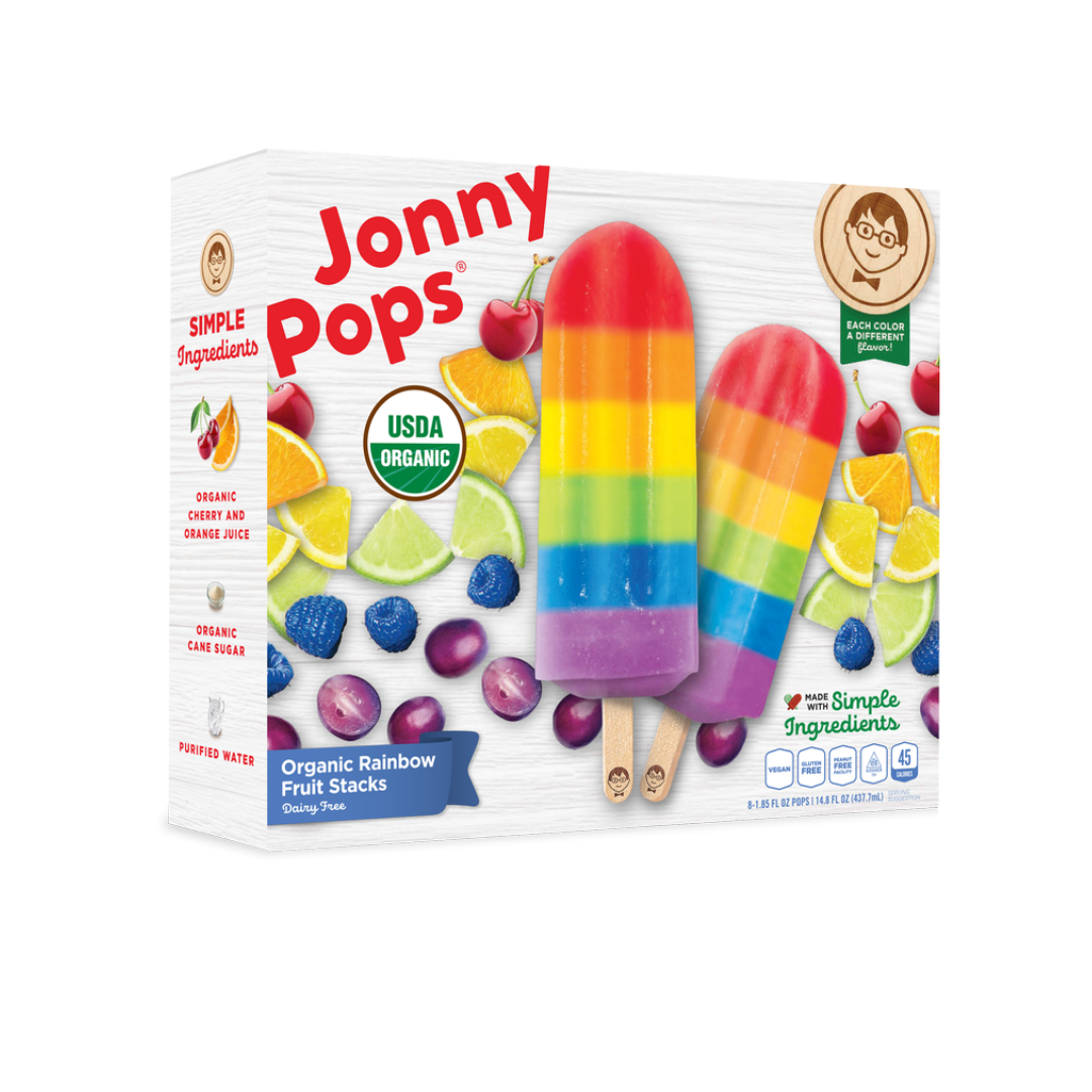 Jonny Pops | Organic Rainbow Fruit Stacks Popsicles | 438ml | Compass