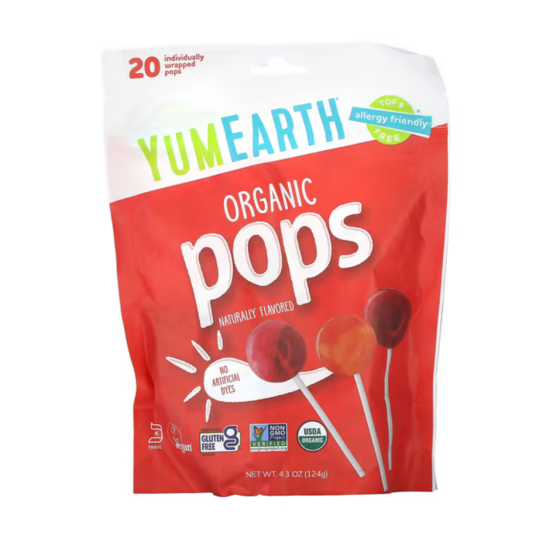 Yumearth organic assorted pops 124g compass foods canada s